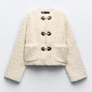 Zara ‘Faux Shearling Carabiner’ Jacket NWT